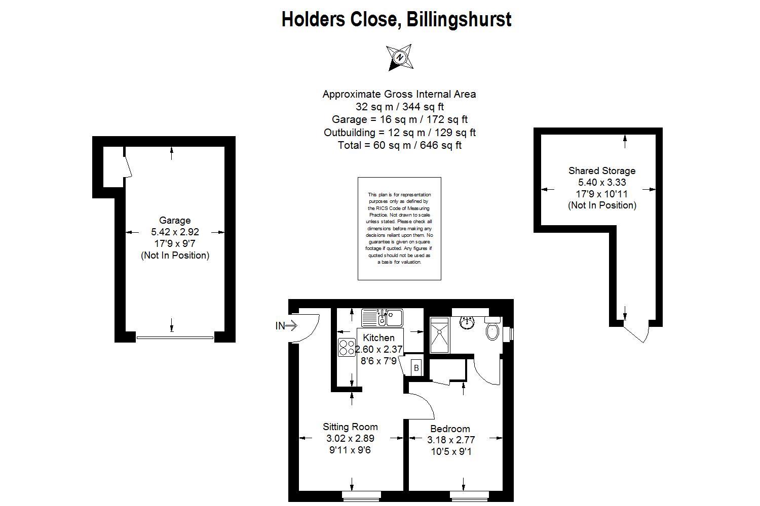Floorplan for Holders Close, Billingshurst